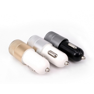 Logo trade promotional gifts image of: Metal car charger